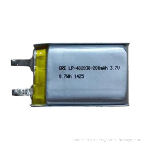 Small rechargeable lithium ion polymer battery 3.7V 200mAh